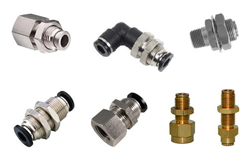 Pneumatic Fitting Tools One Push To Connect Fitting Bulkhead Union Threaded 6 mm